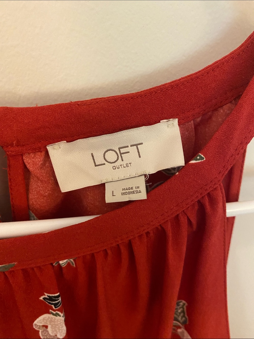 LOFT Red Floral Halter Dress - Picture 5 of 7